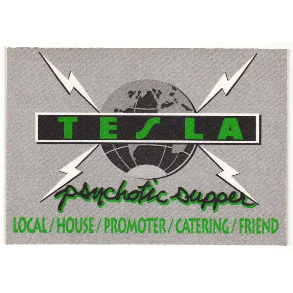 Vintage 1991 1992 Tesla Concert Backstage Pass Local Catering House Promoter